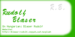 rudolf blaser business card